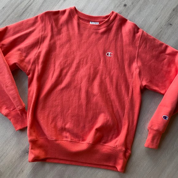 Champion Sweaters - Champion Reverse Weave Crew Neck in 'Groovy Papaya